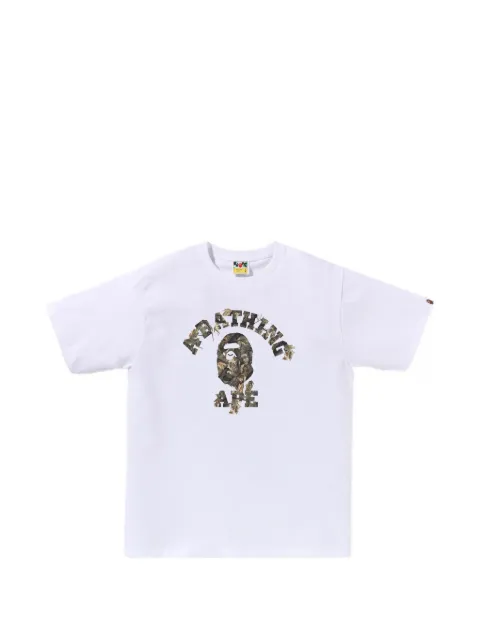 A BATHING APE® Ape Head camouflage-print T-shirt White 001TEL801030M