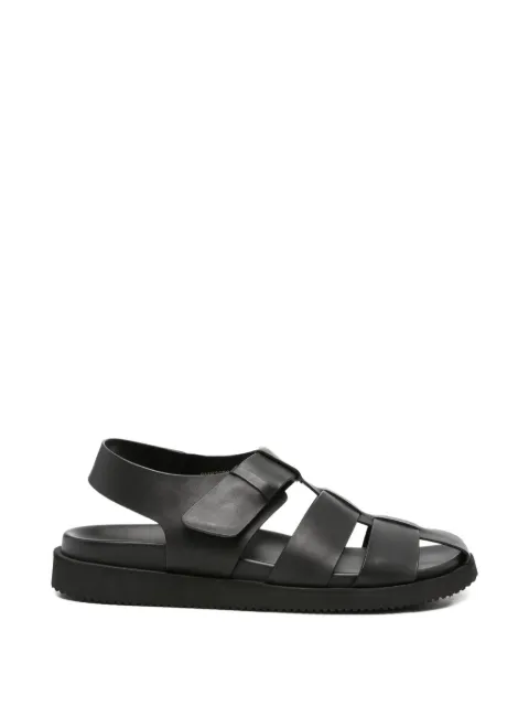 SERGIO MORETTI FIRENZE touch-strap caged sandals Black 396920250