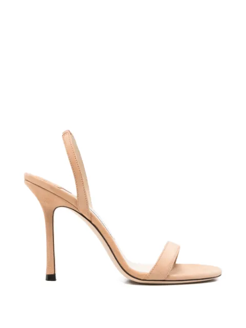 Jimmy Choo Jenn 100 chai suede sandals Neutrals JENN100SUE