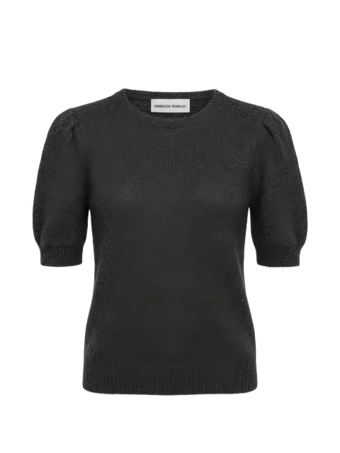 Emerson Renaldi puff-sleeve cropped top Grey EMES26007