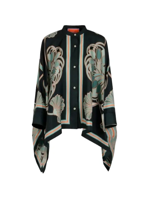 La DoubleJ foulard shirt Green SHI0059SIL001BTU01GR03