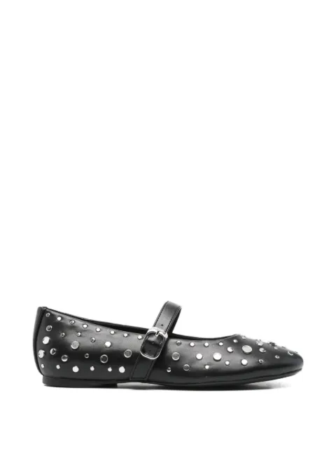 TAMARIS stud-embellished leather ballet flats Black 12215246