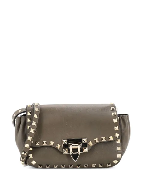 Valentino Garavani Pre-Owned Rockstud Flip Lock Flap Bag Leather Mini crossbody bag Green 88HUOVUU000BS7HM