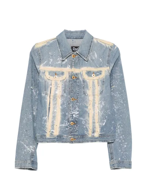 Dolce & Gabbana Pre-Owned 2000s crystal-embellished denim jacket Blue DG350BBW