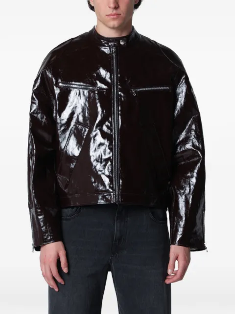 Séfr Ristretto Racer laminated jacket Brown MSS26RISTRETTOLI
