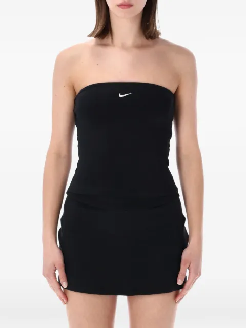 Nike Swoosh logo-embroidered tube top Black IR1643