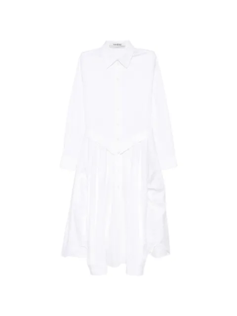 Kimhekim belted panelled shirt dress White ZG2DS06WH