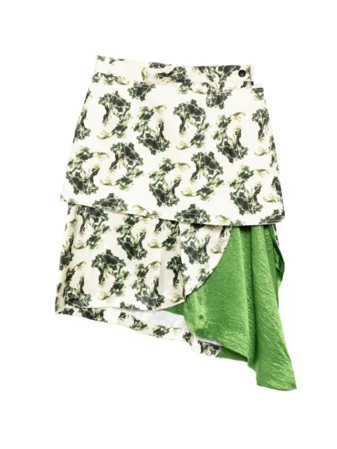 Toga floral canvas skirt Neutrals TA261FG095