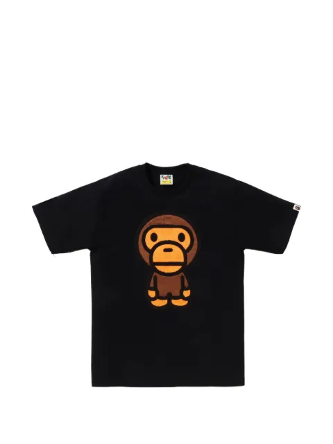 A BATHING APE® Baby Milo chenille-patch T-shirt Black 002TEM201003M