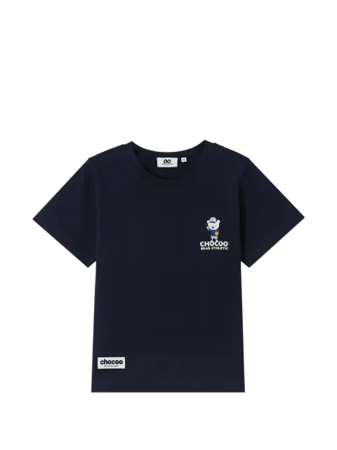 CHOCOOLATE graphic-print cotton T-shirt Blue B1XTEM00715X