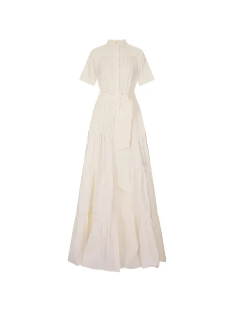 Kiton belted tiered maxi dress Neutrals D51348K09T84