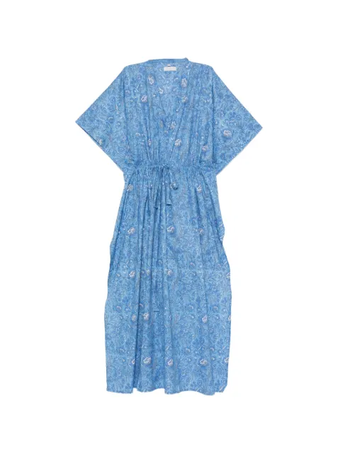 ELLEBLEU floral-print drawstring-waist dress Blue MARTA