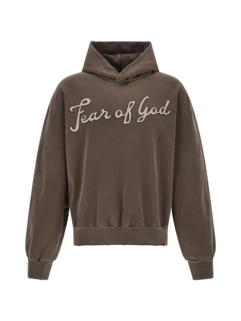 Fear Of God graphic-print raglan-sleeve hoodie Brown FG9M129936BHFFADEDBROWN
