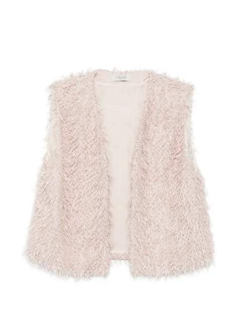 RAME fringe-detail sleeveless jacket Pink NSGIL04TPO0596