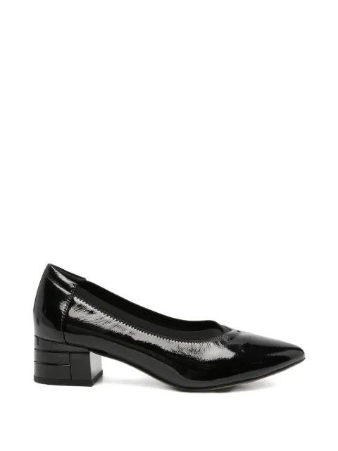 LINDA BAUMANN patent-finish block-heel pumps Black LDB659325243