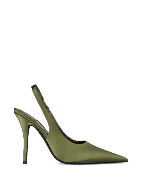 Jeffrey Campbell satin-finish slingback pumps Green JCSJCD317103