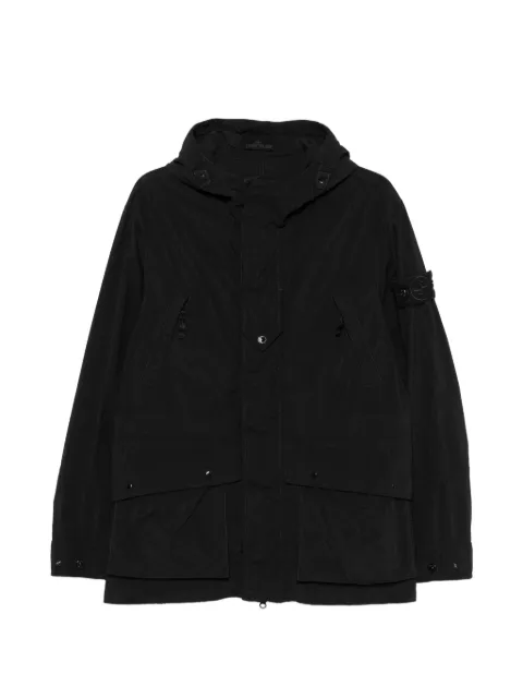 Stone Island Q100024 nylon Smerigliato S.I. ghost coat Black L2S15Q100024S00F6