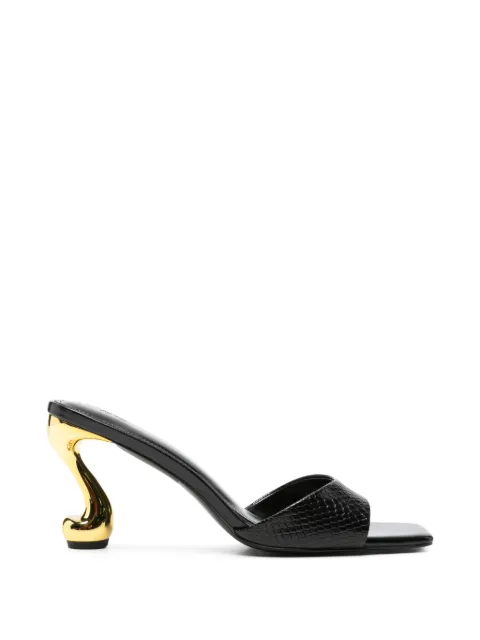 JW Pei Hannah snakeskin-effect sandals Black 1SDS1211