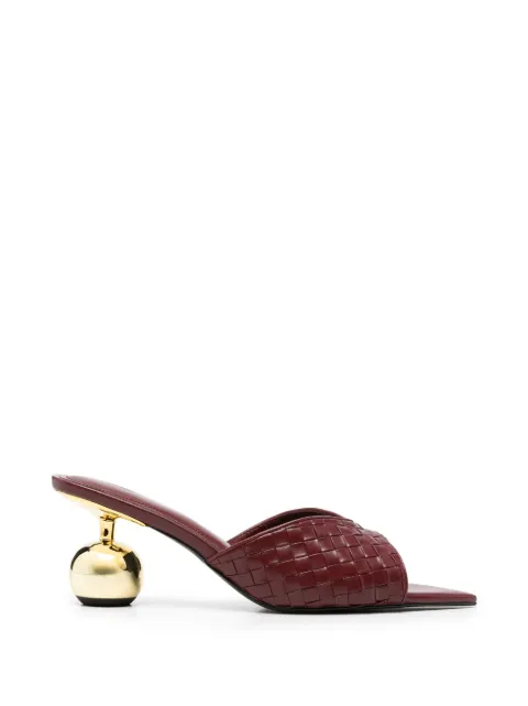JW Pei Ellie braided sphere-heel sandals Red 1SDS7842