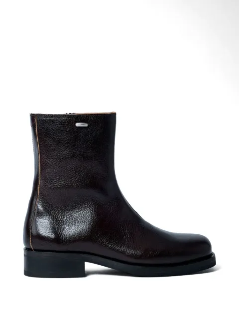 OUR LEGACY side-zip leather boots Brown A4247CDA