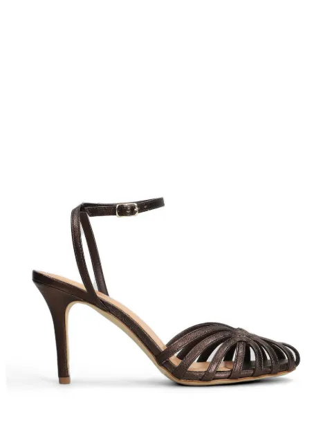 The Seller metallic-effect cage sandals Brown SE1055