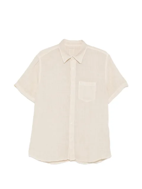 120% Lino short-sleeve chest-pocket shirt Neutrals 33ALIM13680000115S00