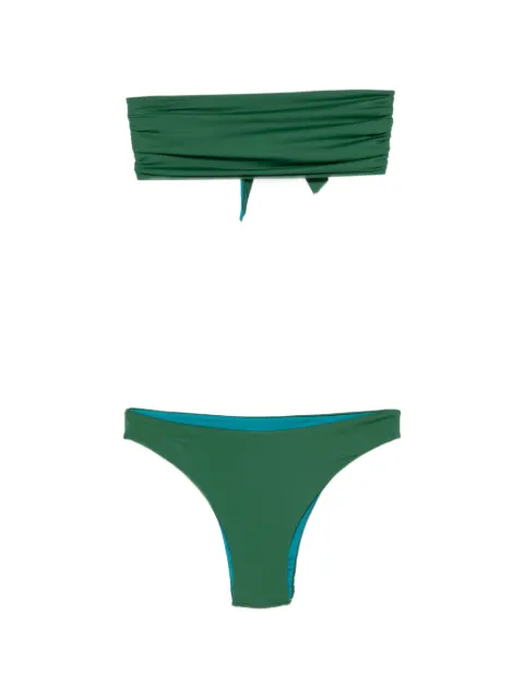 Fisico knot-detail bandeau bikini Green CR10MBCS04MB