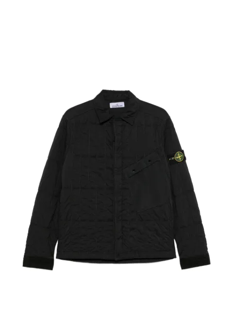 Stone Island zip-fastening quilted overshirt Black L2S154100014S0418