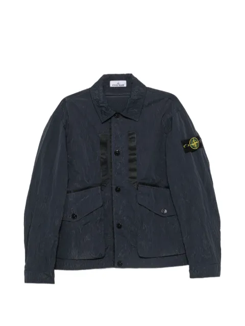 Stone Island logo-patch jacket Blue L2S15Q100008S0405
