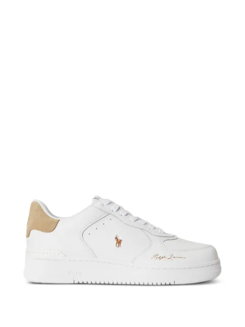 Polo Ralph Lauren logo-embroidered leather sneakers White 809P17938002
