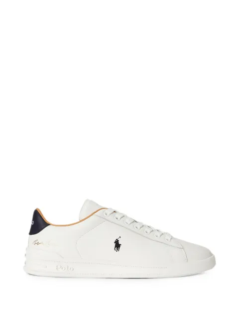 Polo Ralph Lauren logo-embroidered leather sneakers White 809P17937001