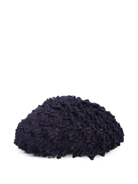 Vintage lace-net beret Blue W22041114
