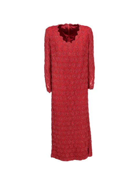 Vintage 1980s-1990s beaded lace dress Red W1304263