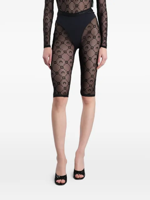 Marine Serre Moon Diamant cycling shorts Black WSH016ACJER0005BK99