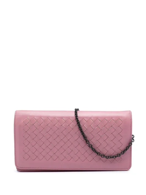 Bottega Veneta Pre-Owned 2010-2025 Nappa Intrecciato Continental Wallet on Chain crossbody bag Pink KHESKC0QPPSPQ5WK