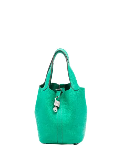 Hermès Pre-Owned 2011 Clemence Picotin Lock 18 handbag Green 8ZM7HWCBUVE6JSHY