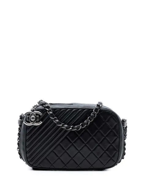 CHANEL Pre-Owned 2014-2015 Mini Quilted Lambskin Coco Boy Camera Bag crossbody bag Black 5YZLWBXSZTHHM09L