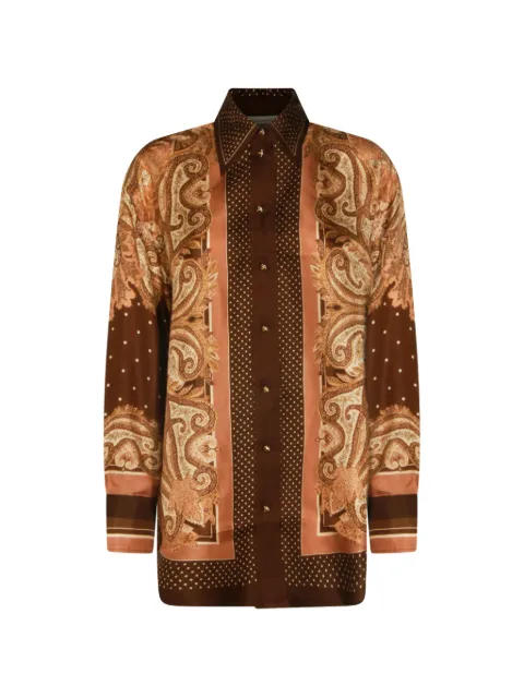 ZIMMERMANN Luna paisley-print shirt Brown 9999TS261