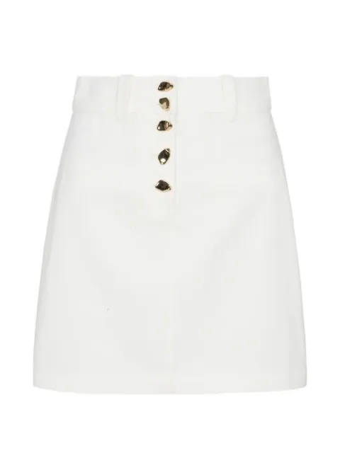 HEVRON Nylah button-up belt-loop mini skirt White HSP26SK036