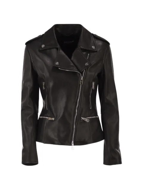 DONDUP leather biker jacket Black DJ724PL0635DXXXDD999