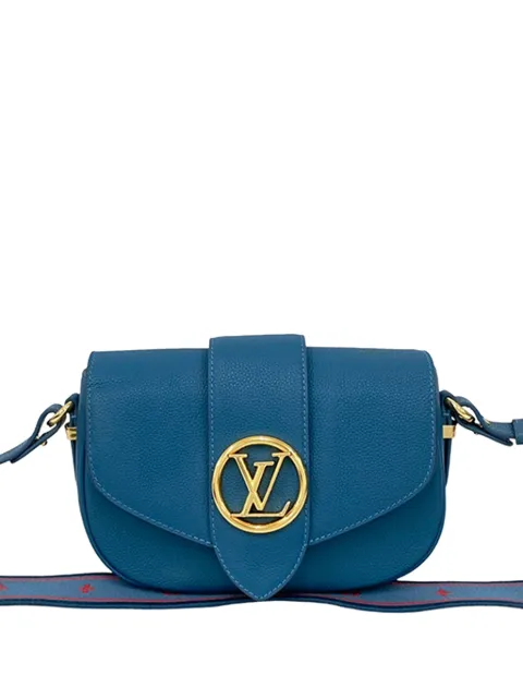Louis Vuitton Pre-Owned 2021 Grained Calfskin LV Pont 9 Soft MM crossbody bag Blue BJMN4562PBMVSNSJ