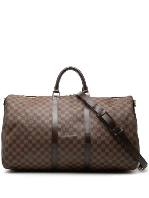 Louis Vuitton Pre-Owned 2009 Damier Ebene Keepall Bandouliere 55 travel bag Brown 8RY0OP9XO7Z6Z9CT