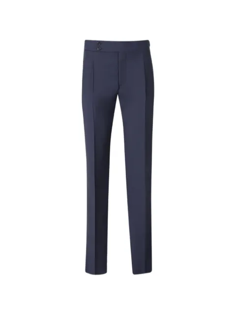 Scabal pleated side-adjuster trousers Blue W07H5262SH