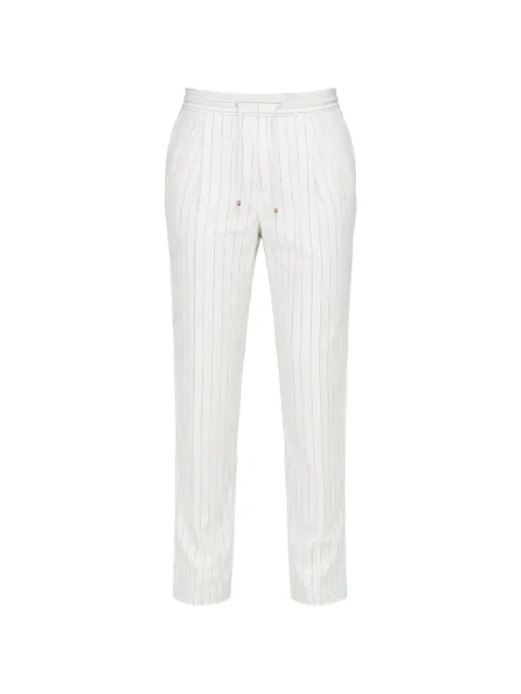 Brunello Cucinelli pinstriped pleated trousers White MB401E1710TB401