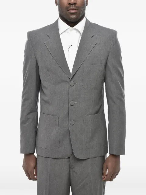 Givenchy single-breasted patch-pocket blazer Grey BM30FQ13MP