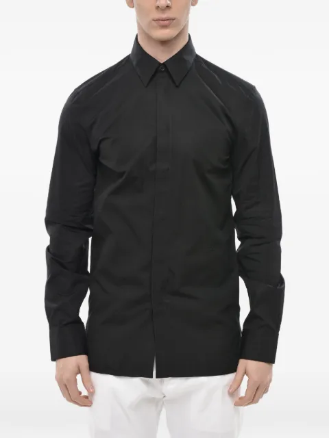 Givenchy long-sleeve logo-detail shirt Black BM60PQ14M6