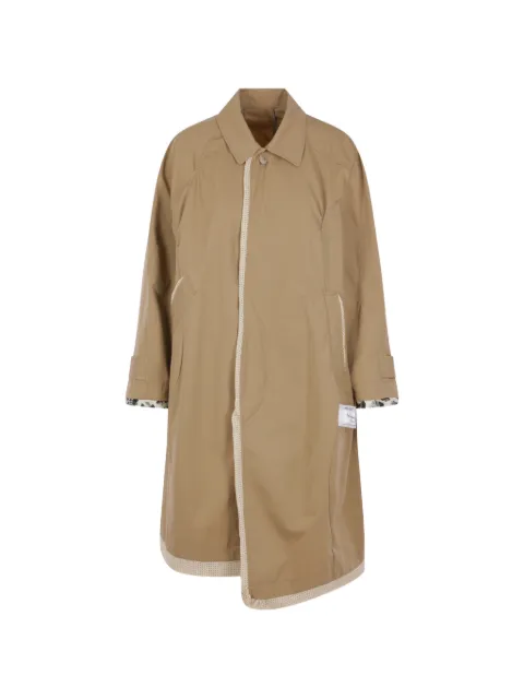 Undercover asymmetric-hem trench coat Neutrals UC1F1301