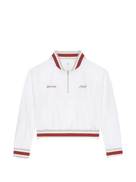 Givenchy logo-embroidered half-zip sweatshirt White BM016N15EH