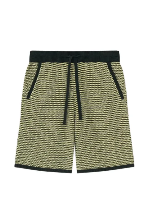 Nanushka striped knitted shorts Yellow NM26PSST02073