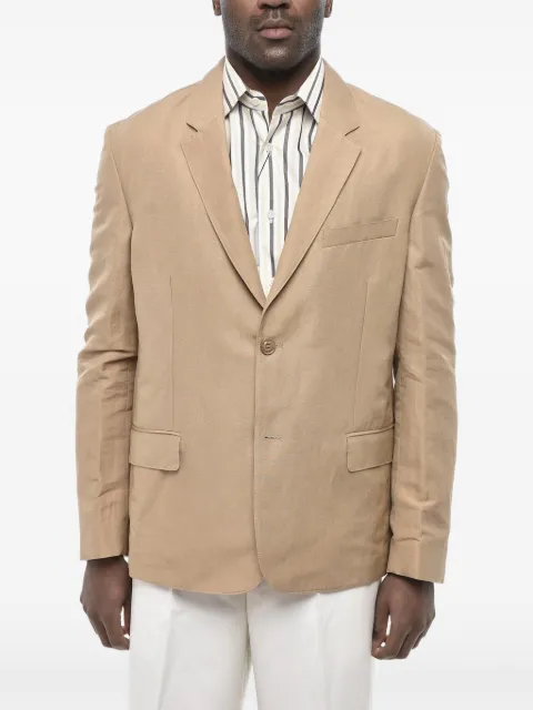Givenchy single-breasted flap-pocket blazer Neutrals BM30GN15M3913